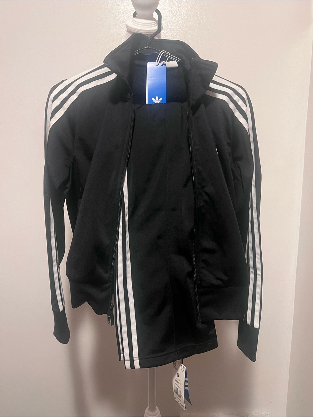 adidas Black Windbreaker Jacket & pants with White Stripes